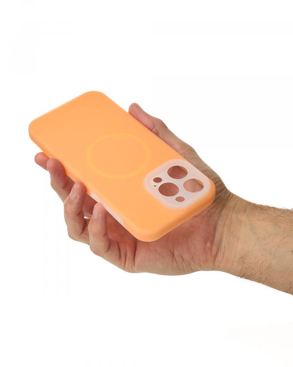 Чехол Liquid Silicone Full с поддержкой MagSafe для iPhone 15 Pro Max orange