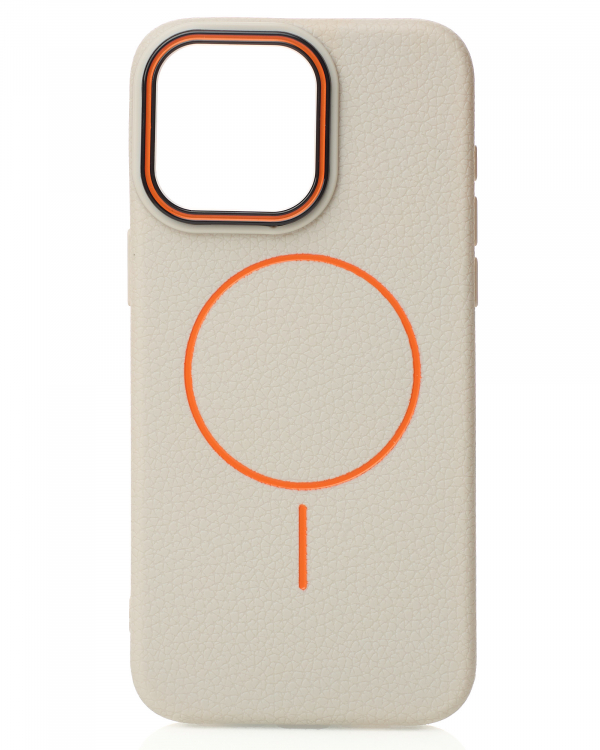 Чехол MagSafe Beats Case Leather Textured для iPhone 14 Pro Max natural titanium