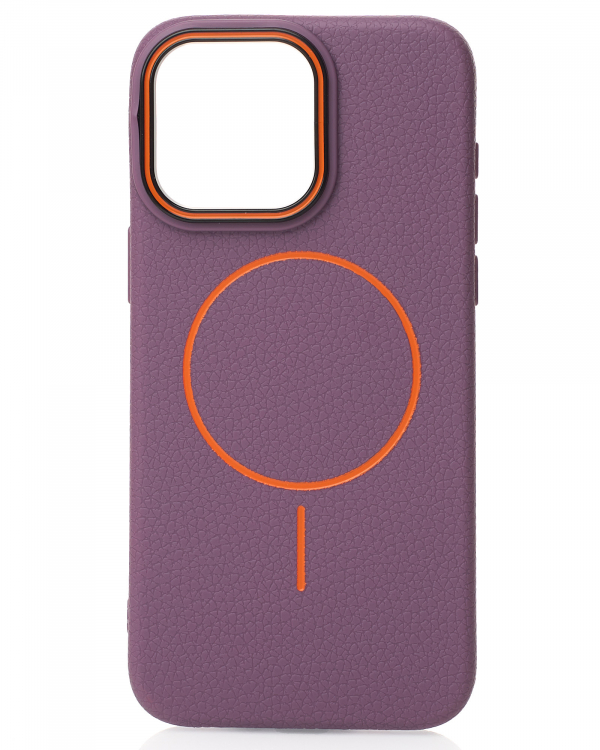 Чехол MagSafe Beats Case Leather Textured для iPhone 14 Pro Max deep purple