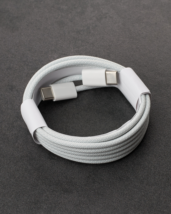USB cable Foxconn Type-C to Type-C тканевый (тех. пакет) 2м. белый