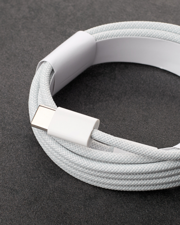 USB cable Foxconn Type-C to Type-C тканевый (тех. пакет) 2м. белый