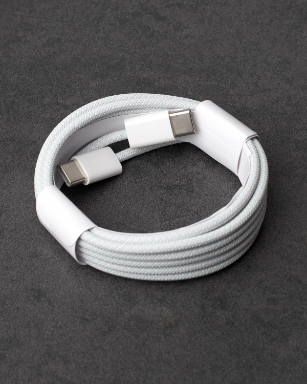 USB cable Foxconn Type-C to Type-C тканевый (тех. пакет) 2м. белый