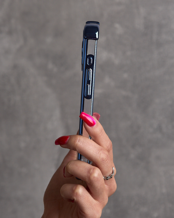 Пластиковый чехол FRAME CORNER для iPhone 13 Pro Max синий