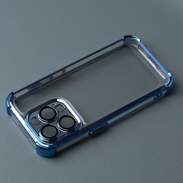 Пластиковый чехол FRAME CORNER для iPhone 13 Pro Max синий