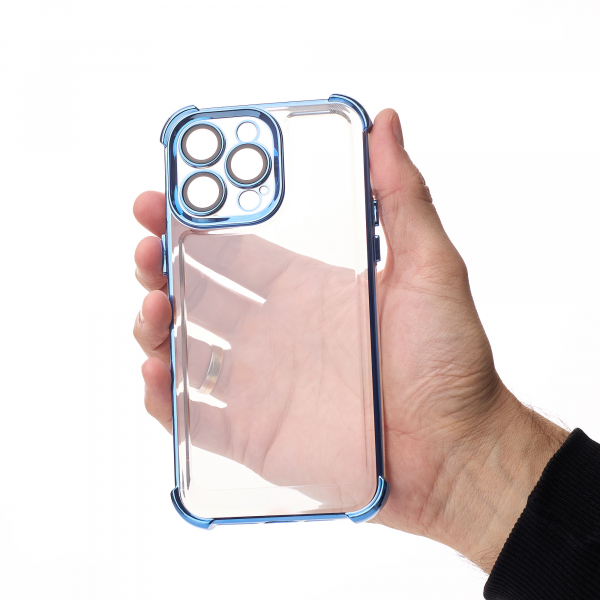 Пластиковый чехол FRAME CORNER для iPhone 13 Pro Max синий