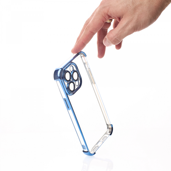 Пластиковый чехол FRAME CORNER для iPhone 13 Pro Max синий