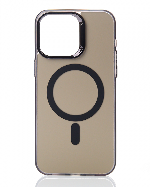 Полиуритановый чехол IMD Colors с поддержкой MagSafe для iPhone 15 Pro Max черный