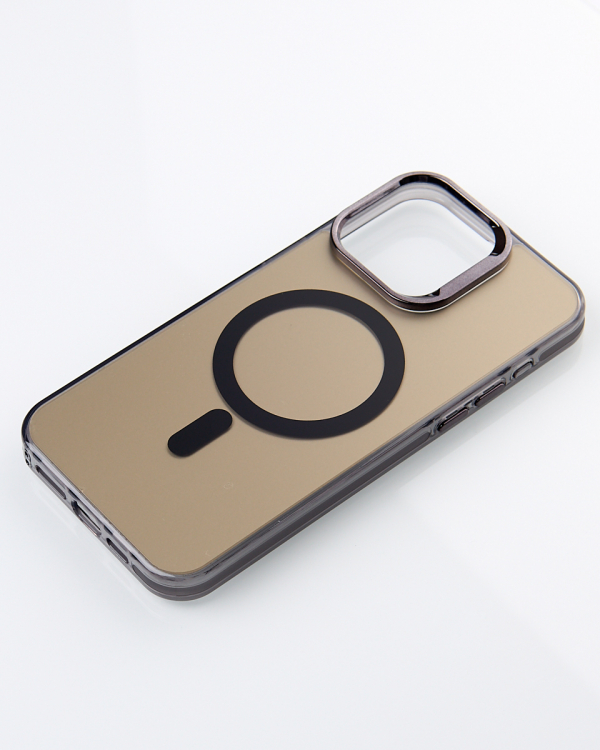 Полиуритановый чехол IMD Colors с поддержкой MagSafe для iPhone 15 Pro Max черный