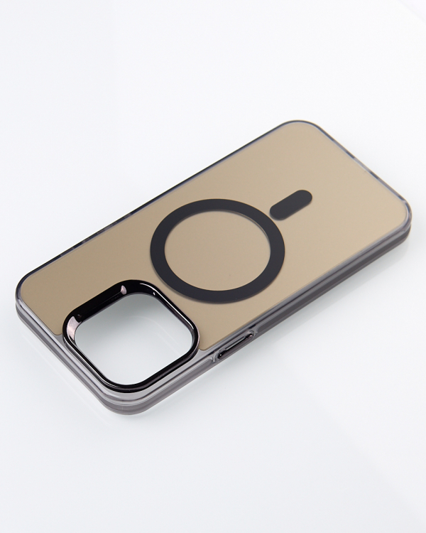 Полиуритановый чехол IMD Colors с поддержкой MagSafe для iPhone 15 Pro Max черный