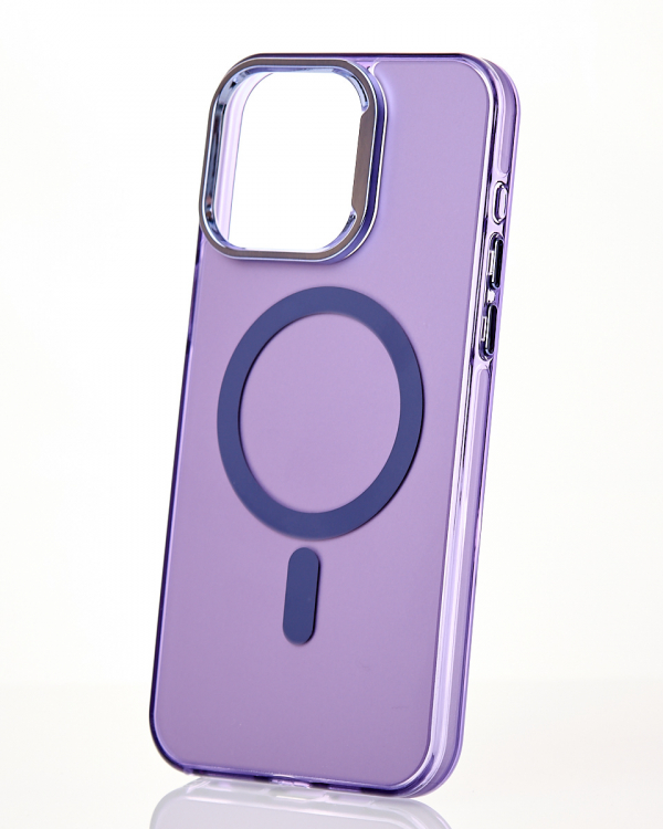 Полиуритановый чехол IMD Colors с поддержкой MagSafe для iPhone 11 Pro Max фиолетовый