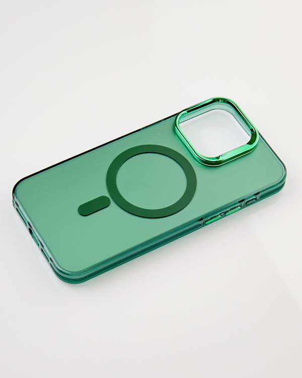 Полиуритановый чехол IMD Colors с поддержкой MagSafe для iPhone 11 Pro Max зеленый