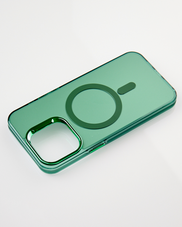 Полиуритановый чехол IMD Colors с поддержкой MagSafe для iPhone 11 Pro Max зеленый