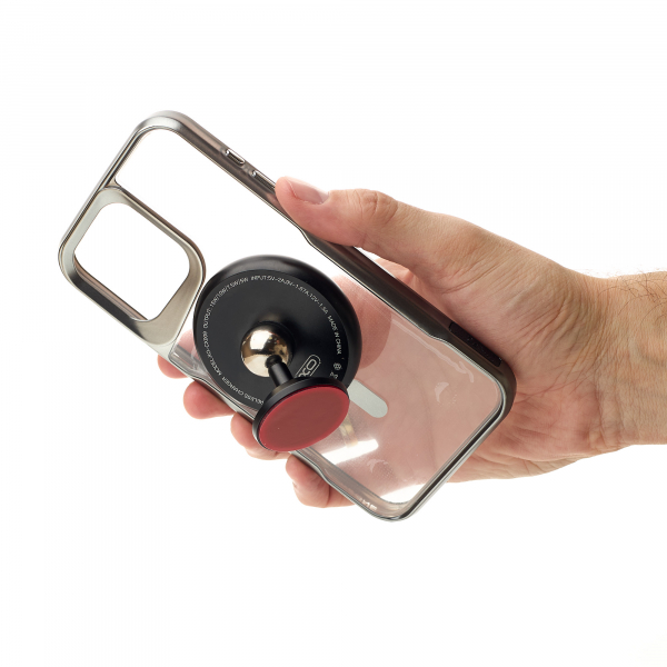 Пластиковый чехол MagSafe NEWZONE для iPhone 15 Pro Max серый