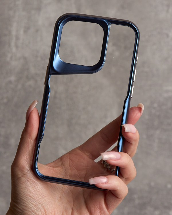 Пластиковый чехол NEWZONE для iPhone 15 Pro Max синий