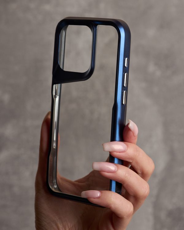 Пластиковый чехол NEWZONE для iPhone 15 Pro Max синий