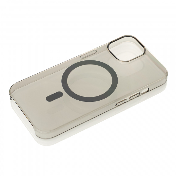 Пластиковый чехол OrigCase "Clear" with MagSafe для iPhone 15 черный