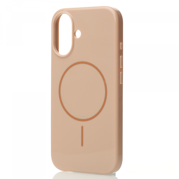 Поликарбонатный чехол Slim Ring с поддержкой MagSafe для iPhone 16 Plus desert titanium