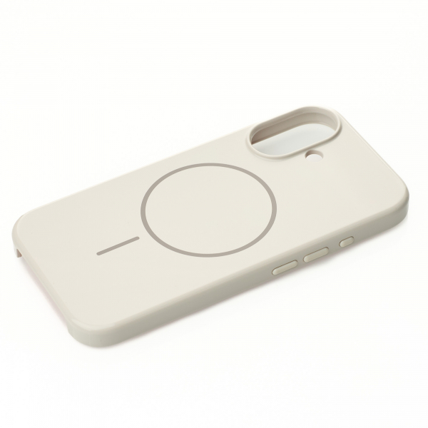 Поликарбонатный чехол Slim Ring с поддержкой MagSafe для iPhone 16 Plus natural titanium