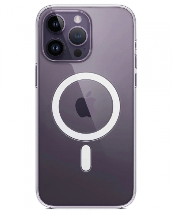 Силиконовый чехол MagSafe CLEAR для iPhone 16 Pro Max Прозрачный
