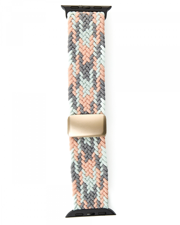 Ремешок для Apple Watch "Nylon Braided Magnetic" 38/40/41 мм gray blue powder
