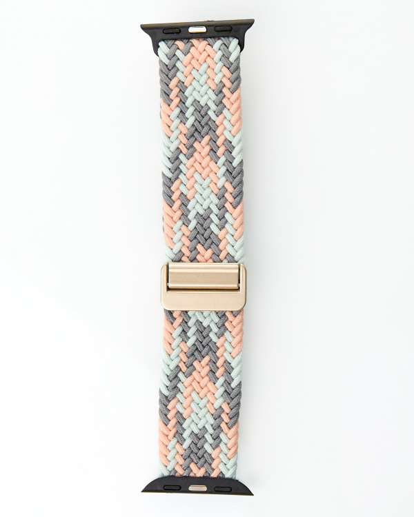 Ремешок для Apple Watch "Nylon Braided Magnetic" 38/40/41 мм gray blue powder