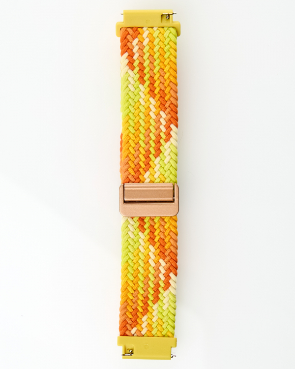 Ремешок для часов UNIVERSAL "Nylon Braided Magnetic" 20 мм orange yellow