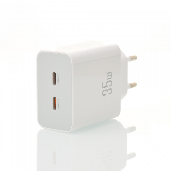 Сетевое зарядное устройство (Адаптер) DC 2PD/35W Fast Charger (CA-D17) белый