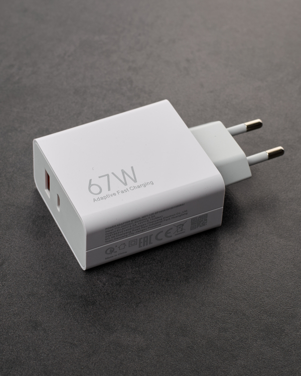 Сетевое зарядное устройство (Адаптер) GaN / PD+QC3.0 / 67W (MDY-12E-EF) белый