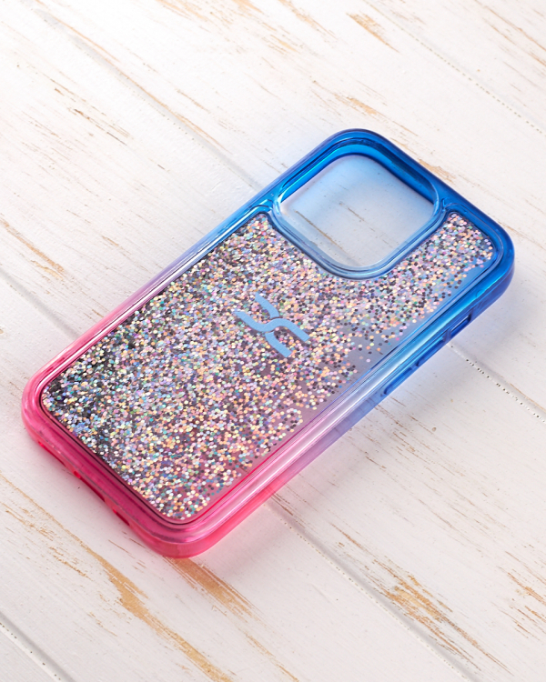 Силиконовый чехол AQUARIUM для iPhone 13 Pro синий/розовый