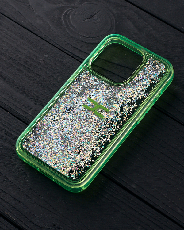 Силиконовый чехол AQUARIUM для iPhone 13 Pro зеленый