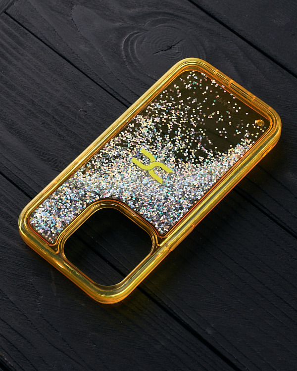 Силиконовый чехол AQUARIUM для iPhone 13 Pro желтый