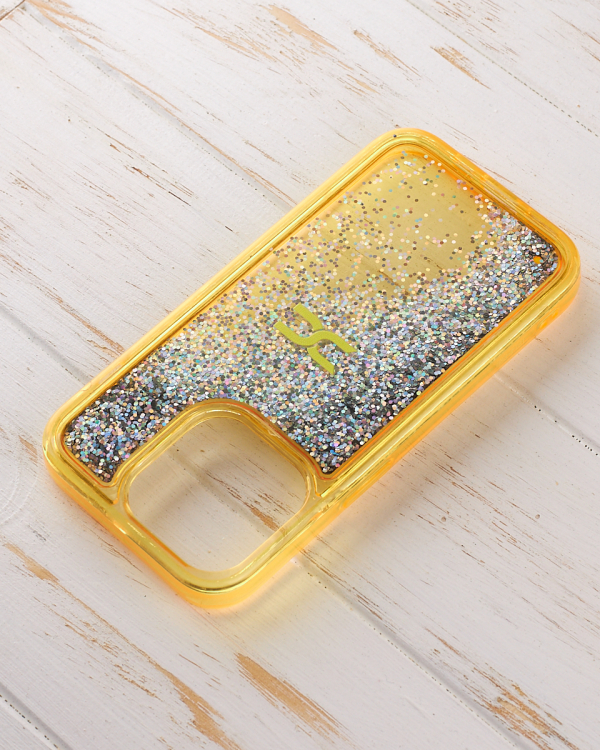 Силиконовый чехол AQUARIUM для iPhone 13 Pro желтый