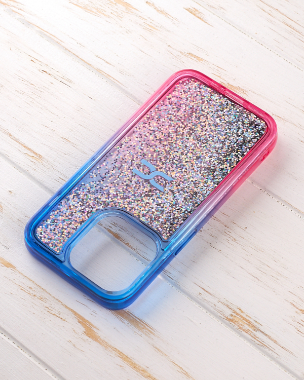 Силиконовый чехол AQUARIUM для iPhone 13 синий/розовый
