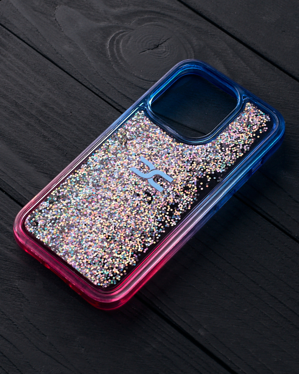 Силиконовый чехол AQUARIUM для iPhone 13 синий/розовый
