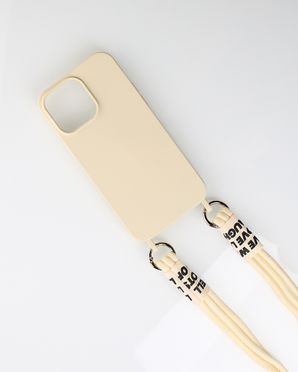 Силиконовый чехол CORD для iPhone 15 бежевый