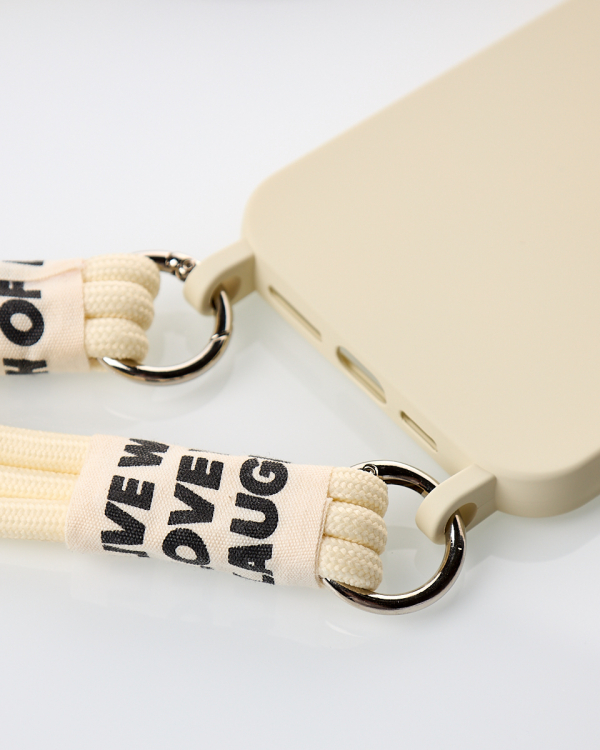 Силиконовый чехол CORD для iPhone 15 бежевый