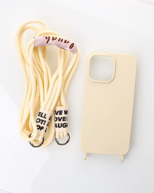 Силиконовый чехол CORD для iPhone 15 бежевый