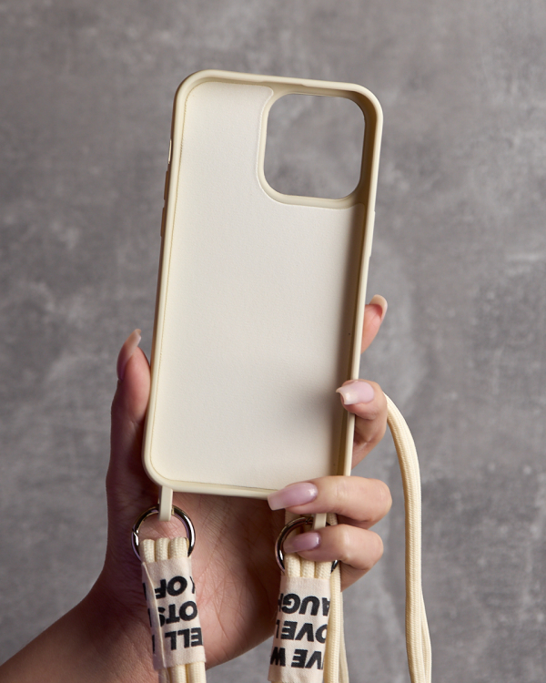 Силиконовый чехол CORD для iPhone 15 бежевый