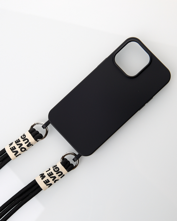 Силиконовый чехол CORD для iPhone 15 черный