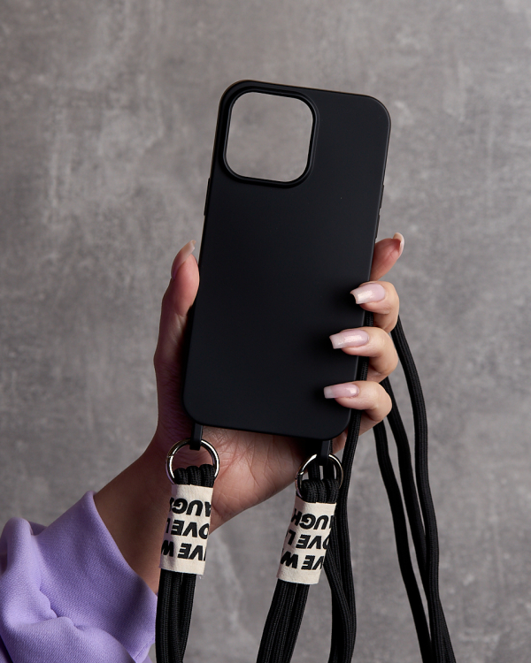 Силиконовый чехол CORD для iPhone 15 черный