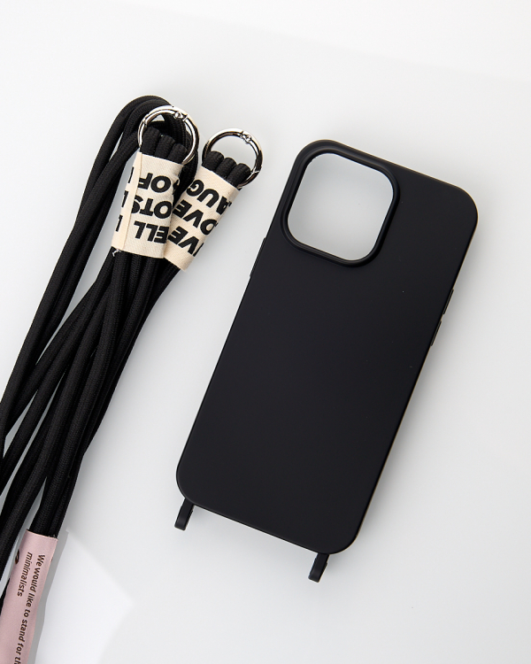 Силиконовый чехол CORD для iPhone 15 черный