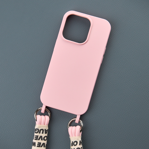 Силиконовый чехол CORD для iPhone 15 розовый