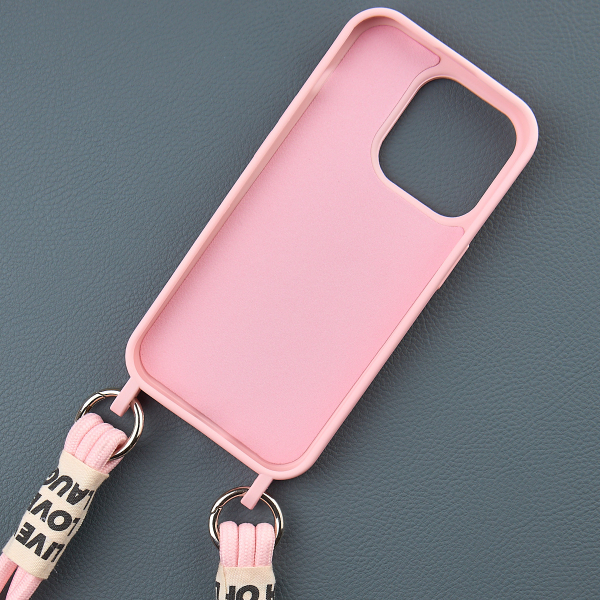 Силиконовый чехол CORD для iPhone 15 розовый