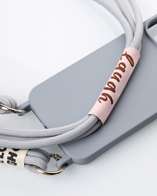 Силиконовый чехол CORD для iPhone 15 серый