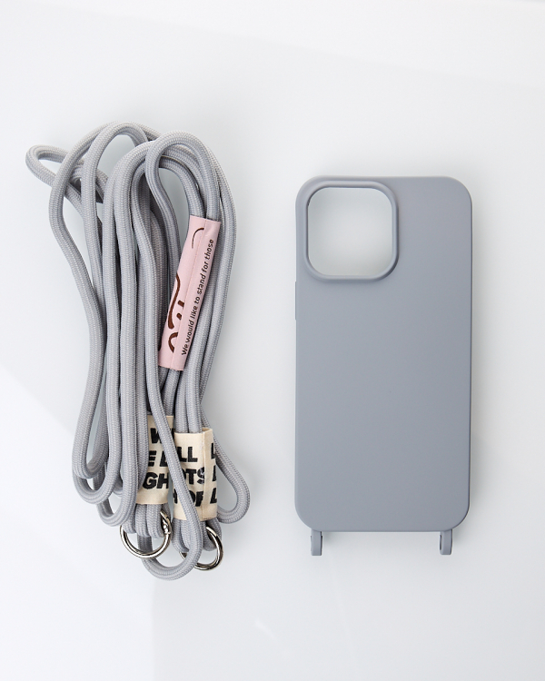 Силиконовый чехол CORD для iPhone 15 серый