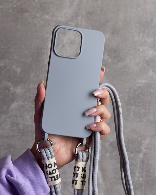 Силиконовый чехол CORD для iPhone 15 серый