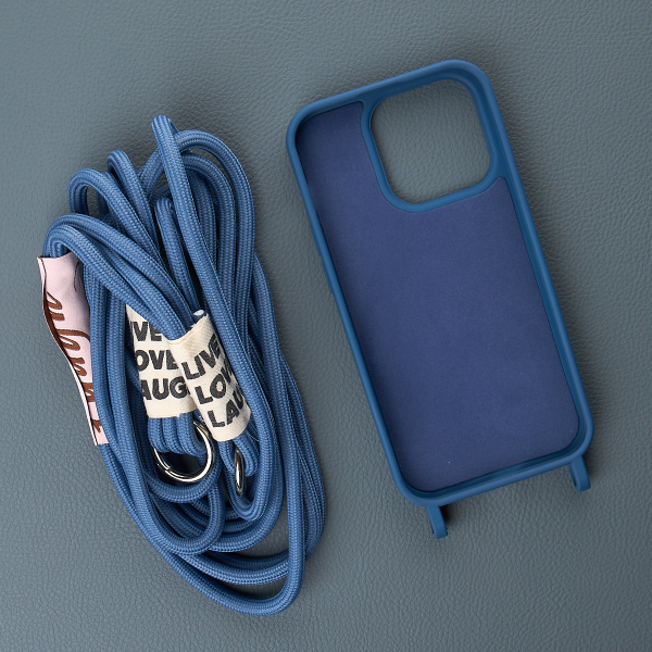 Силиконовый чехол CORD для iPhone 15 синий