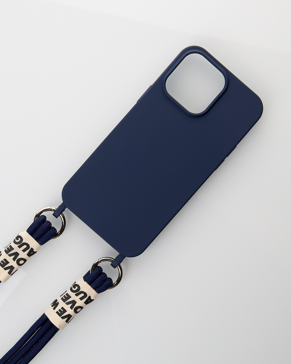 Силиконовый чехол CORD для iPhone 15 темно-синий