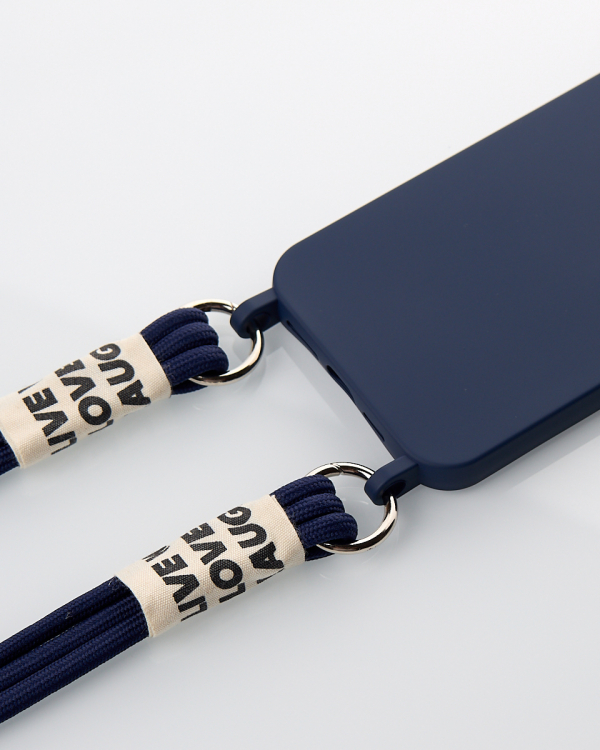 Силиконовый чехол CORD для iPhone 15 темно-синий