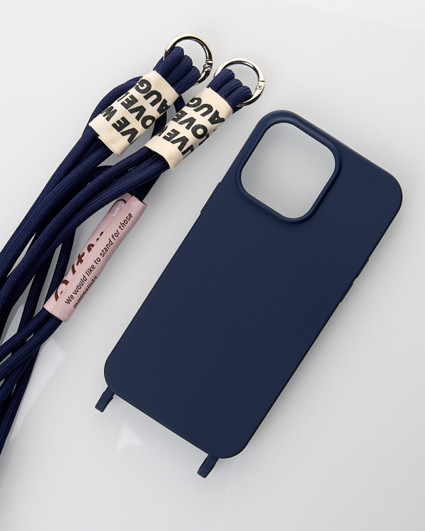 Силиконовый чехол CORD для iPhone 15 темно-синий